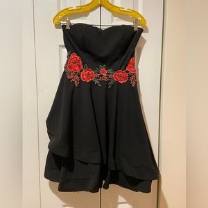 Beautiful Flirty Flounce Hemline Strapless Dress by Rob & Ali